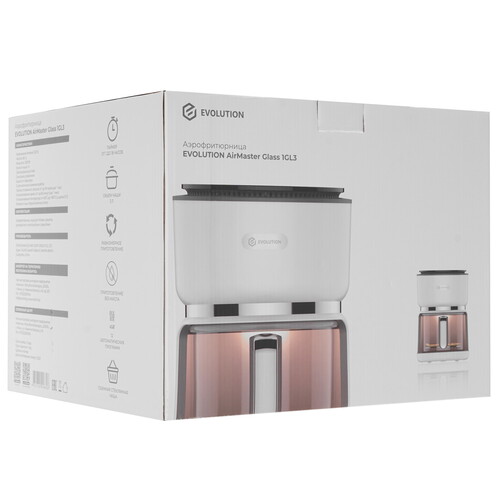 Купить Аэрогриль Evolution AirMaster Glass 1GL3 белый  9208803. Характеристики, отзывы и цены в Донецке
