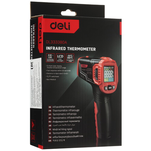 Купить Инфракрасный термометр Deli DL333380A  9310966. Характеристики, отзывы и цены в Донецке