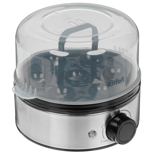 Купить Яйцеварка Kitfort КТ-9802 серебристый  9222108. Характеристики, отзывы и цены в Донецке