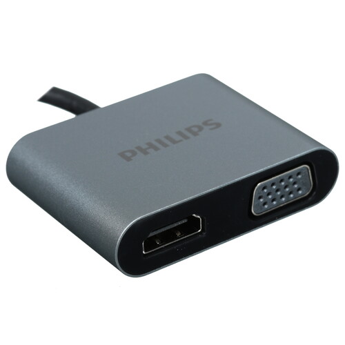 Купить Переходник однонаправленный Philips USB Type-C - HDMI+VGA, 0.1 м  5616457. Характеристики, отзывы и цены в Донецке