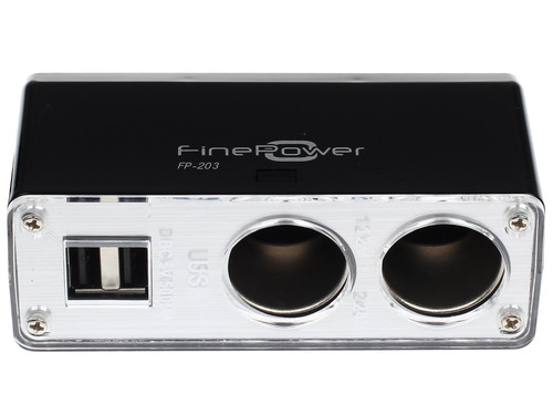 Купить Разветвитель автоприкуривателя FinePower FP-203  1102380. Характеристики, отзывы и цены в Донецке