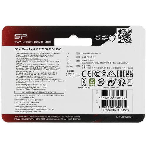 Купить 500 ГБ M.2 NVMe накопитель Silicon Power UD85 [SP500GBP44UD8505]  5405653. Характеристики, отзывы и цены в Донецке