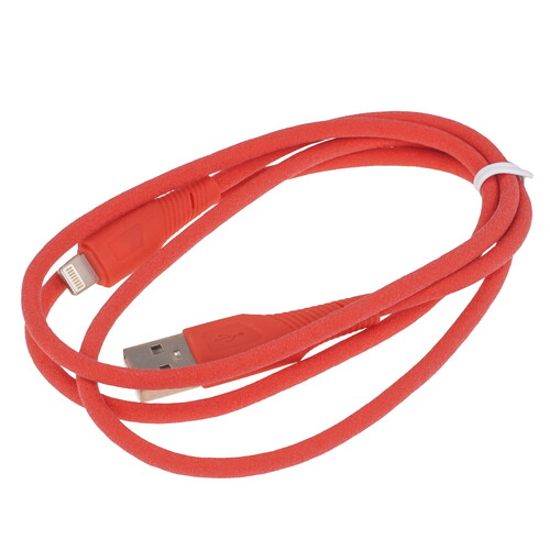 Купить Кабель круглый Hoco Lightning 8-pin - USB 2.0 Type-A красный 1 м  9244506. Характеристики, отзывы и цены в Донецке