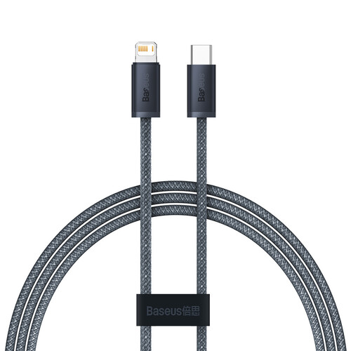 Купить Кабель круглый Baseus Lightning 8-pin - USB Type-C серый 1 м  9260663. Характеристики, отзывы и цены в Донецке
