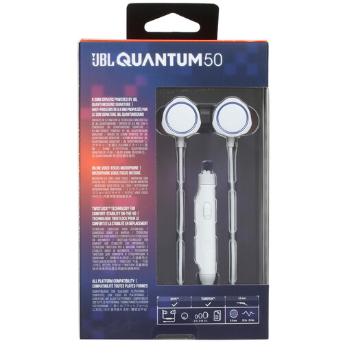 Купить Проводные наушники JBL QUANTUM 50 белый 2020  4703582. Характеристики, отзывы и цены в Донецке