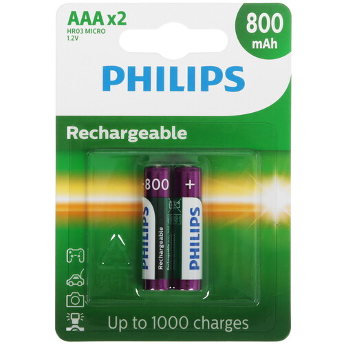 Купить Аккумулятор Philips R03B2RTU8/97 800 мА*ч  9265570. Характеристики, отзывы и цены в Донецке