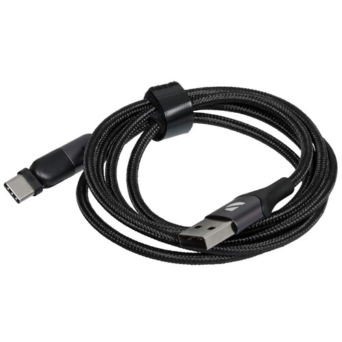 Купить Кабель круглый DEPPA USB Type-C - USB 2.0 Type-A черный 1.2 м  9113458. Характеристики, отзывы и цены в Донецке