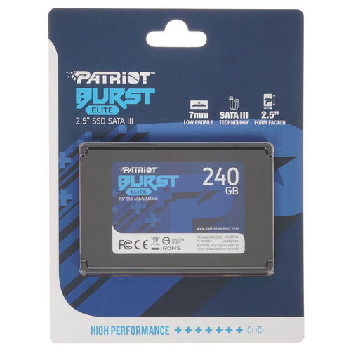 Купить 240 ГБ 2.5" SATA накопитель Patriot Burst Elite [PBE240GS25SSDR]  4746779. Характеристики, отзывы и цены в Донецке