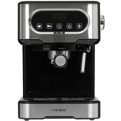 Купить Кофеварка рожковая Reoka RKEM-400 серебристый  9971933. Характеристики, отзывы и цены в Донецке