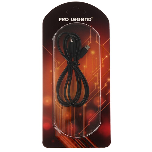 Купить Кабель круглый Pro Legend micro USB - USB 2.0 Type-A черный 1 м  9190825. Характеристики, отзывы и цены в Донецке