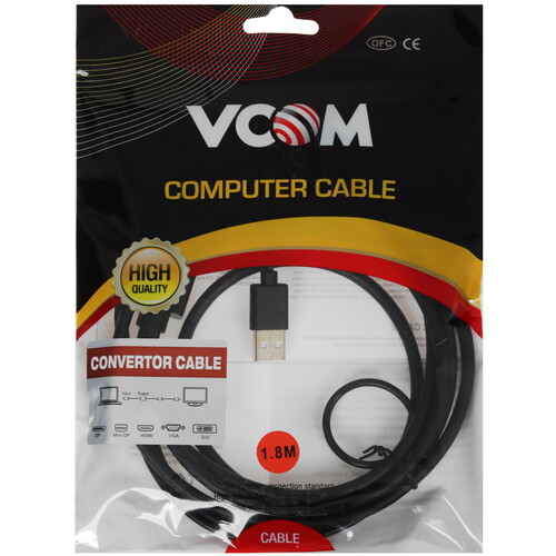 Купить Кабель однонаправленный VCOM DisplayPort - HDMI, 1.8 м  5471558. Характеристики, отзывы и цены в Донецке