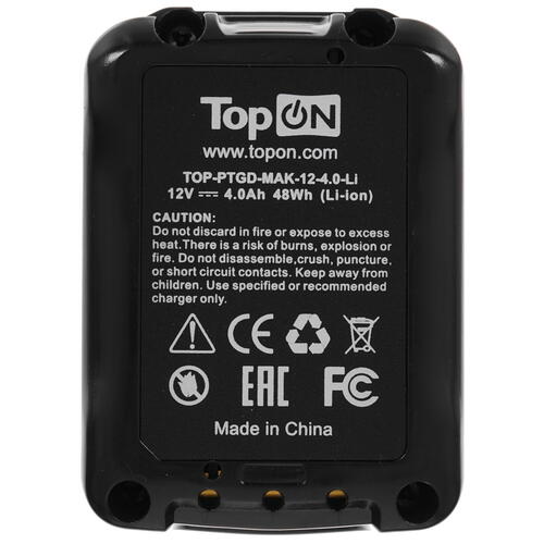 Купить Аккумулятор TopON TOP-PTGD-MAK-12-4.0-Li  9954104. Характеристики, отзывы и цены в Донецке