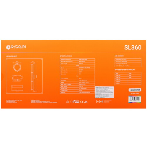 Купить Система охлаждения ID-COOLING SL360 черная  5430600. Характеристики, отзывы и цены в Донецке