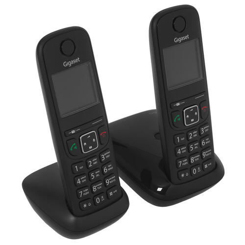 Купить Телефон беспроводной (DECT) Gigaset AS690 Duo  5010355. Характеристики, отзывы и цены в Донецке