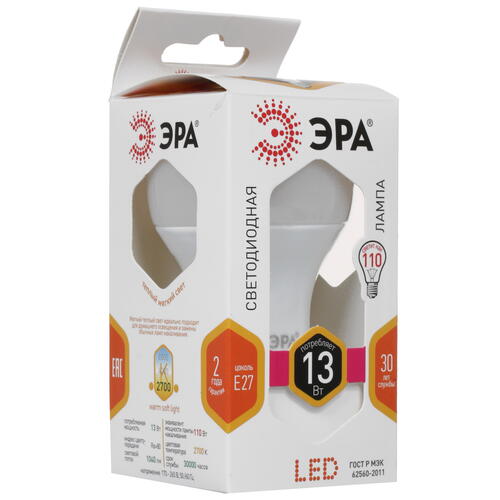 Купить Лампа светодиодная ЭРА LED E27/A60/13w/827  1304822. Характеристики, отзывы и цены в Донецке
