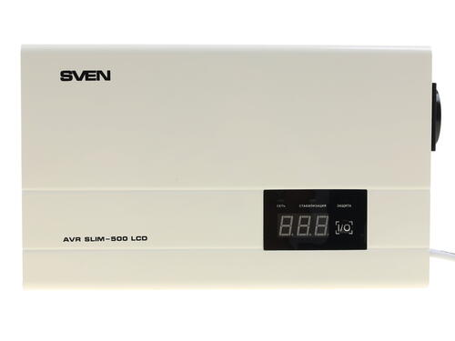 Купить Стабилизатор напряжения SVEN AVR SLIM 500  7900139. Характеристики, отзывы и цены в Донецке