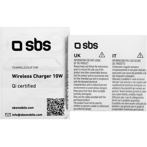 Купить Беспроводное зарядное устройство SBS Wireless Fast Charger 10W синий  5471884. Характеристики, отзывы и цены в Донецке