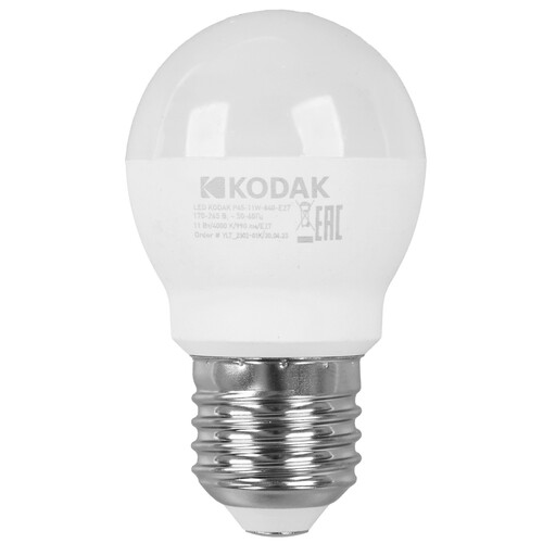 Купить Лампа светодиодная Kodak LED P45-11W-840-E27  5417535. Характеристики, отзывы и цены в Донецке