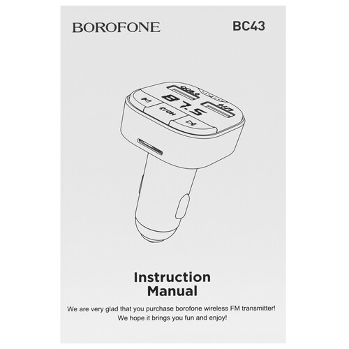 Купить FM-трансмиттер Borofone BC43  9119708. Характеристики, отзывы и цены в Донецке
