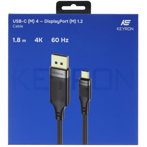Купить Кабель однонаправленный KEYRON USB Type-C - DisplayPort, 1.8 м  9206769. Характеристики, отзывы и цены в Донецке