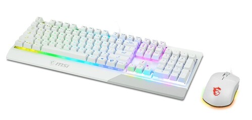 Купить Клавиатура+мышь  проводная  MSI GK30 COMBO WHITE белый  9277684. Характеристики, отзывы и цены в Донецке