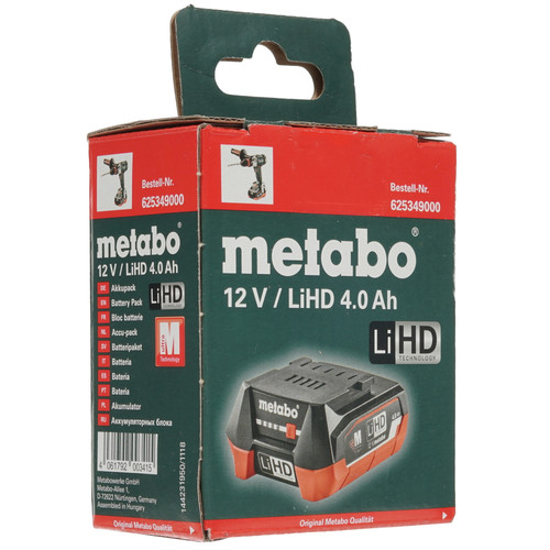 Купить Аккумулятор Metabo 12V/4.0Ah LiHD  5303549. Характеристики, отзывы и цены в Донецке