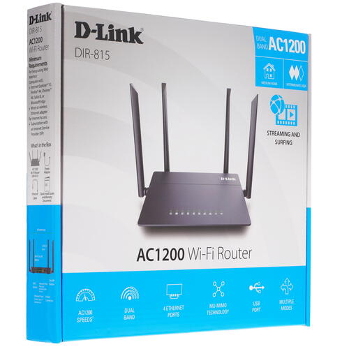 Купить Wi-Fi роутер D-Link DIR-815/RU/R4  5003596. Характеристики, отзывы и цены в Донецке