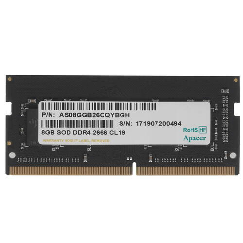 Купить Оперативная память SODIMM Apacer [ES.08G2V.GNH] 8 ГБ  8117645. Характеристики, отзывы и цены в Донецке