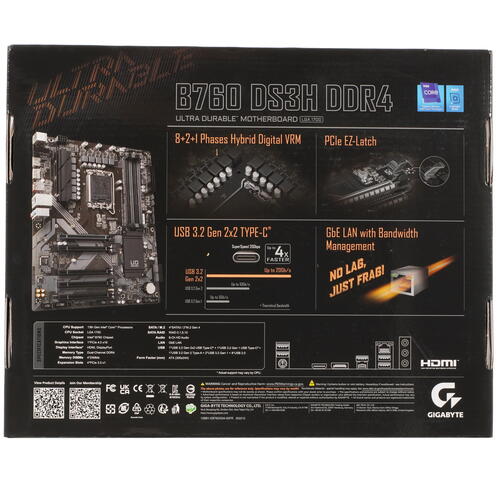 Купить Материнская плата GIGABYTE B760 DS3H DDR4  5087588. Характеристики, отзывы и цены в Донецке