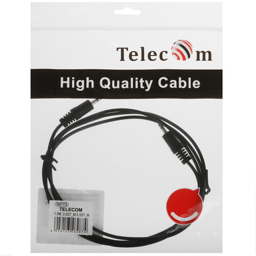 Купить Кабель   Telecom 3.5 mm jack - 3.5 mm jack черный  5471372. Характеристики, отзывы и цены в Донецке