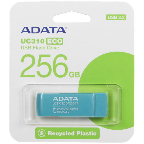 Купить Память USB Flash 256 ГБ AData UC310 ECO [UC310E-256G-RGN]  5450332. Характеристики, отзывы и цены в Донецке