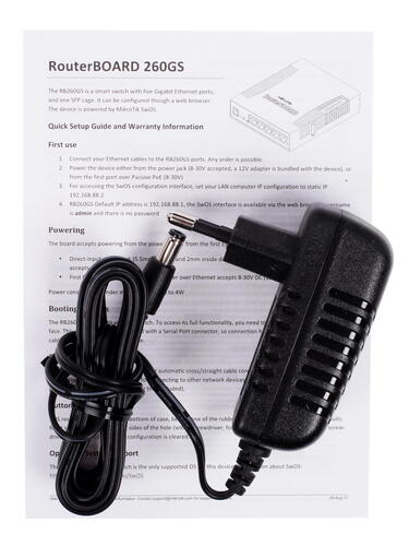Купить Коммутатор MikroTik RB260GS  1009089. Характеристики, отзывы и цены в Донецке