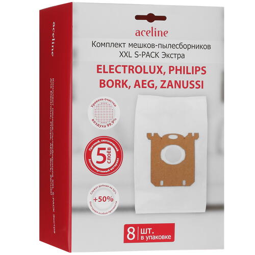 Купить Комплект пылесборник и фильтр Aceline XXL S-PACK белый  5434480. Характеристики, отзывы и цены в Донецке