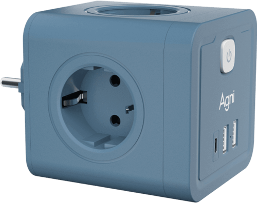 Купить Разветвитель AGNI TP-WJ3U4E-C синий  9289375. Характеристики, отзывы и цены в Донецке