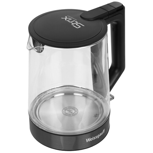 Купить Электрочайник Weissgauff WK 1700 EcoGlass Nero черный  9259481. Характеристики, отзывы и цены в Донецке