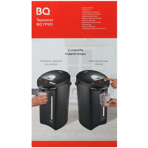 Купить Термопот BQ TP531 черный  9061453. Характеристики, отзывы и цены в Донецке