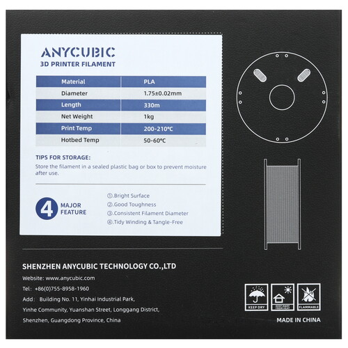 Купить Пластик Anycubic PLA  5499218. Характеристики, отзывы и цены в Донецке