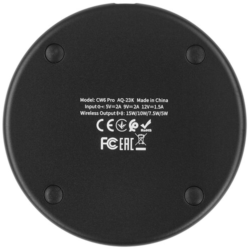 Купить Беспроводное зарядное устройство Hoco CW6 Pro Easy черный  5460421. Характеристики, отзывы и цены в Донецке