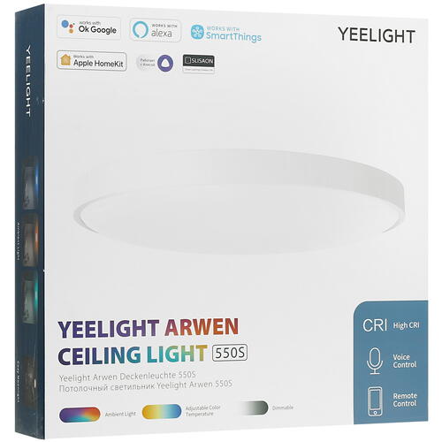 Купить Светильник потолочный Yeelight Arwen Ceiling Light 550S белый/белый  5324255. Характеристики, отзывы и цены в Донецке