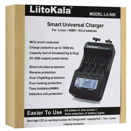 Купить Зарядное устройство LiitoKala Lii-500  9212370. Характеристики, отзывы и цены в Донецке