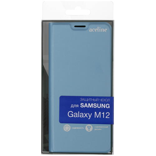 Купить Чехол-книжка  Aceline Kors для Samsung Galaxy M12 голубой  4761763. Характеристики, отзывы и цены в Донецке
