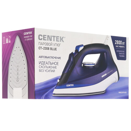 Купить Утюг Centek CT-2308 синий  9189264. Характеристики, отзывы и цены в Донецке