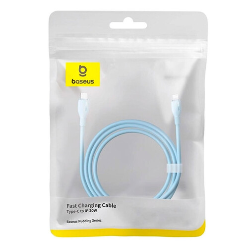 Купить Кабель круглый Baseus Lightning 8-pin - USB Type-C голубой 1.2 м  9260750. Характеристики, отзывы и цены в Донецке