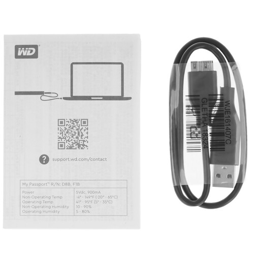 Купить 6 ТБ Внешний HDD WD My Passport [WDBR9S0060BBK-WESN]  5488218. Характеристики, отзывы и цены в Донецке