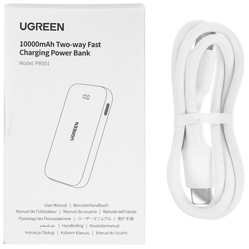 Купить Портативный аккумулятор Ugreen PB501 белый  9157585. Характеристики, отзывы и цены в Донецке
