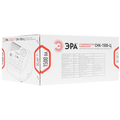 Купить Стабилизатор напряжения ЭРА СНК-1500-Ц  1353869. Характеристики, отзывы и цены в Донецке