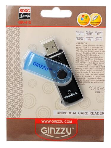 Купить Кард-ридер GiNZZU GR-412B  0155557. Характеристики, отзывы и цены в Донецке