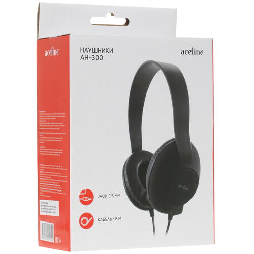Купить Проводные наушники Aceline AH-300 черный  4794636. Характеристики, отзывы и цены в Донецке