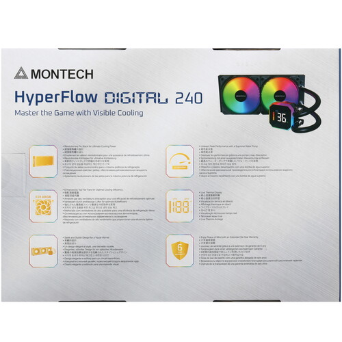 Купить Система охлаждения Montech HyperFlow Digital 240 черная  5633179. Характеристики, отзывы и цены в Донецке