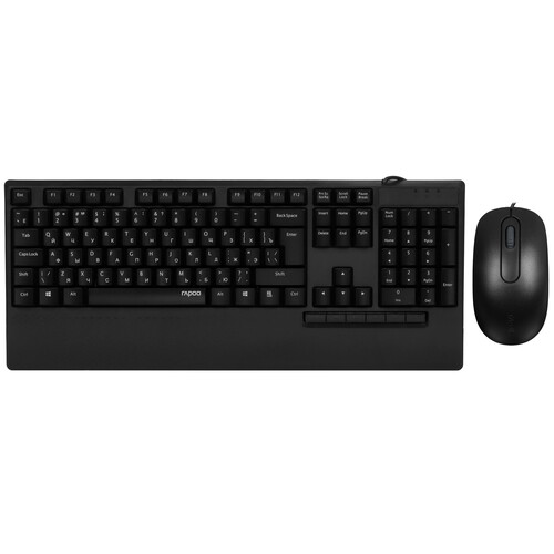 Купить Клавиатура+мышь  проводная  Rapoo NX2000 черный  5309994. Характеристики, отзывы и цены в Донецке